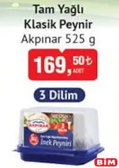 AKPINAR TAM YAĞLI KLASİK PEYNİR 525 G
